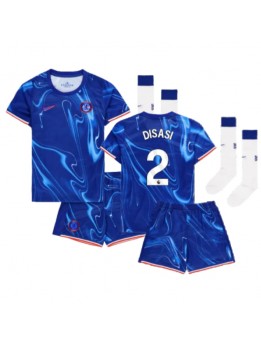 Chelsea Axel Disasi #2 Dječji Domaci Dres kompleti 2024-25 Kratak Rukavima (+ kratke hlače)